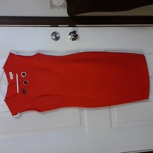 Size 6 Calvin Klein red dress